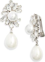 Kenneth Jay Lane Faux Pearl Drop Earrings