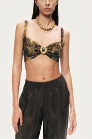 Nocturne Printed Ring Detail Crop Top