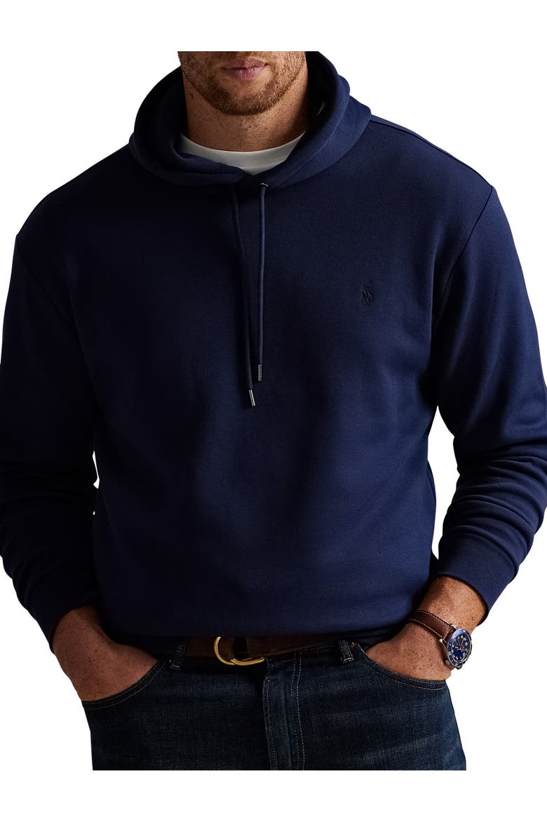 Big & Tall Double-Knit Hoodie, Main, color, CRUISE NAVY