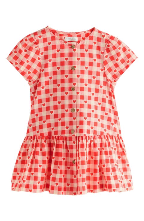 Kids' Gingham Heart Cotton Dress (Baby, Toddler & Little Kid)