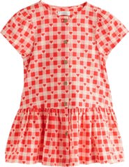 NEXT Kids' Gingham Heart Cotton Dress