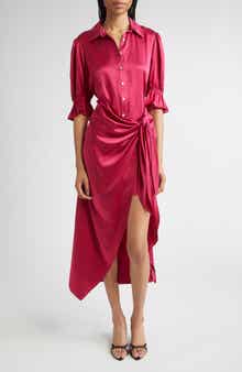 Fabbie Silk Cocktail Shirtdress