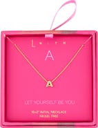 Leith Let Yourself Be You Bubble Initial Pendant Necklace