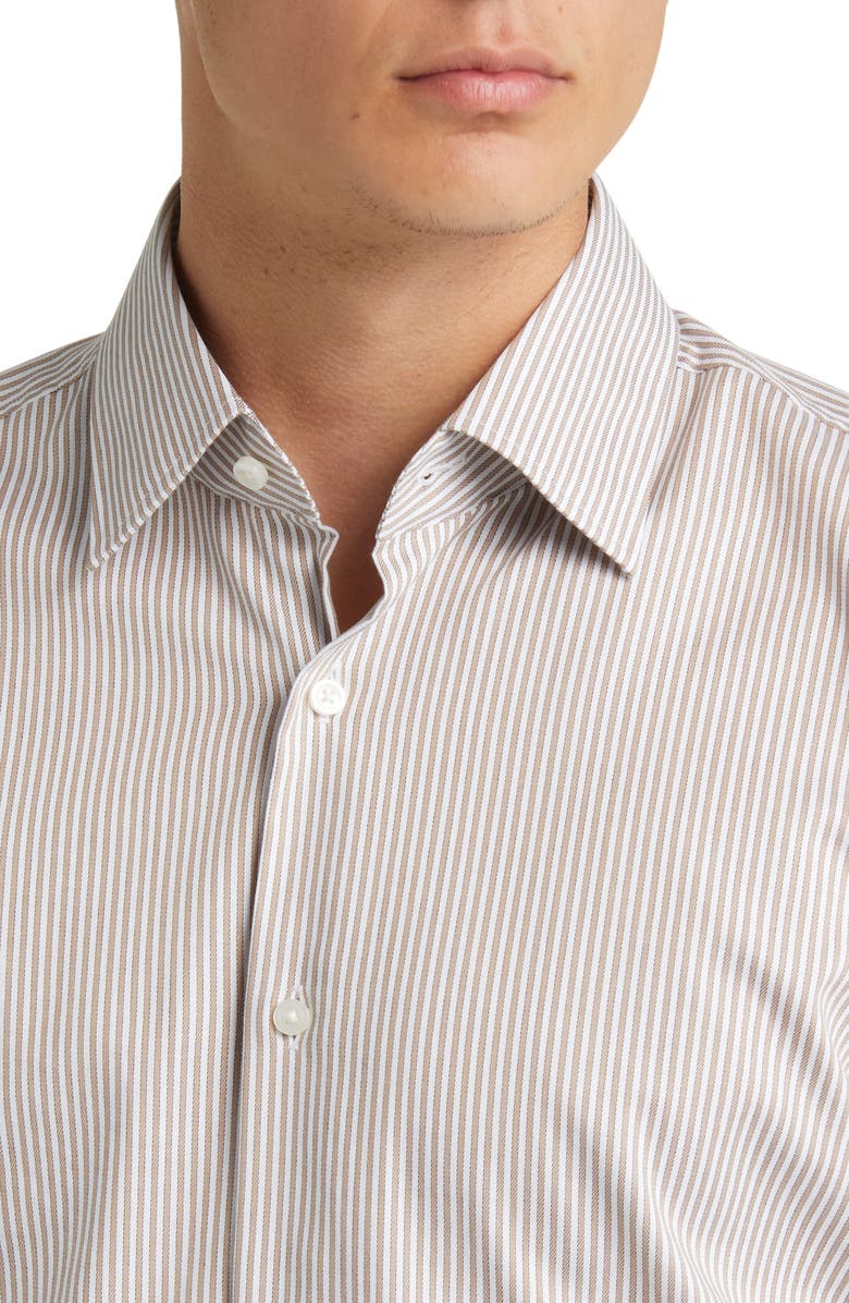 BOSS Hank Kent Stripe Slim Fit Stretch Dress Shirt, Alternate, color,