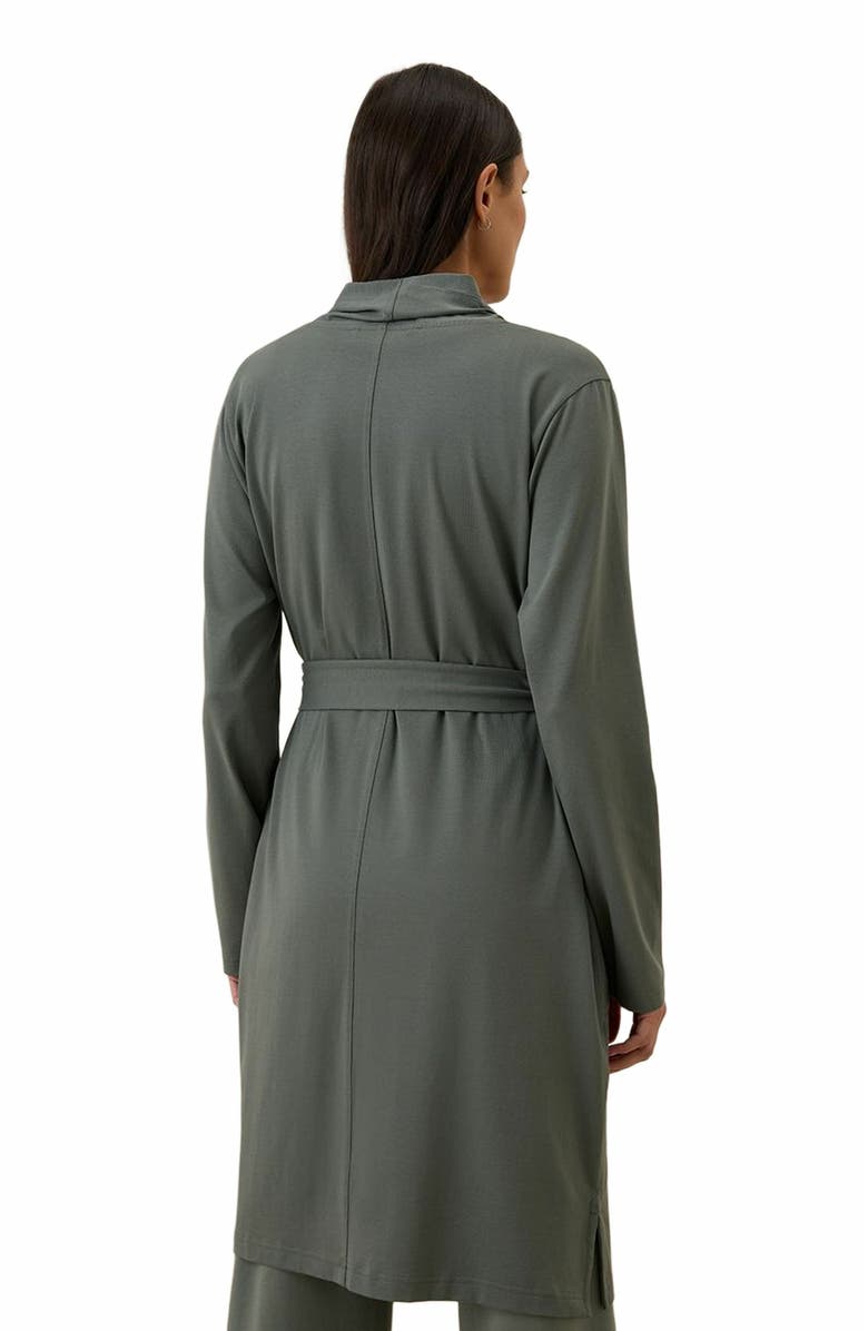 Pact Organic Cotton Cool Stretch Lounge Duster, Alternate, color, Castor Grey