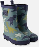 Deux par Deux Boy Waterproof Animal Rain Boots in Natural Rubber