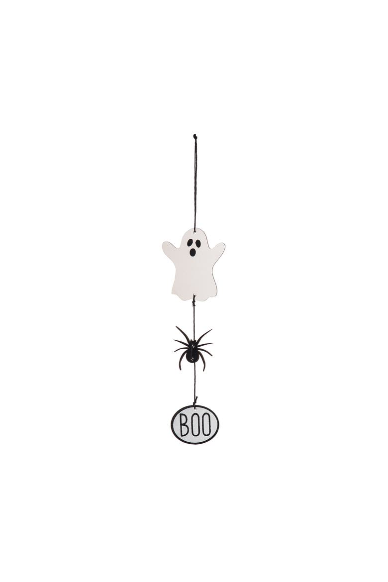 Ghost & Spider 3 Tier Christmas Tree Ornament, Main, color, White