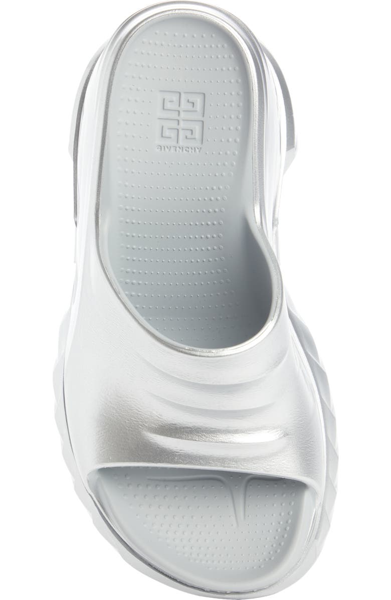 Givenchy Marshmallow Metallic Wedge Slide Sandal, Alternate, color,