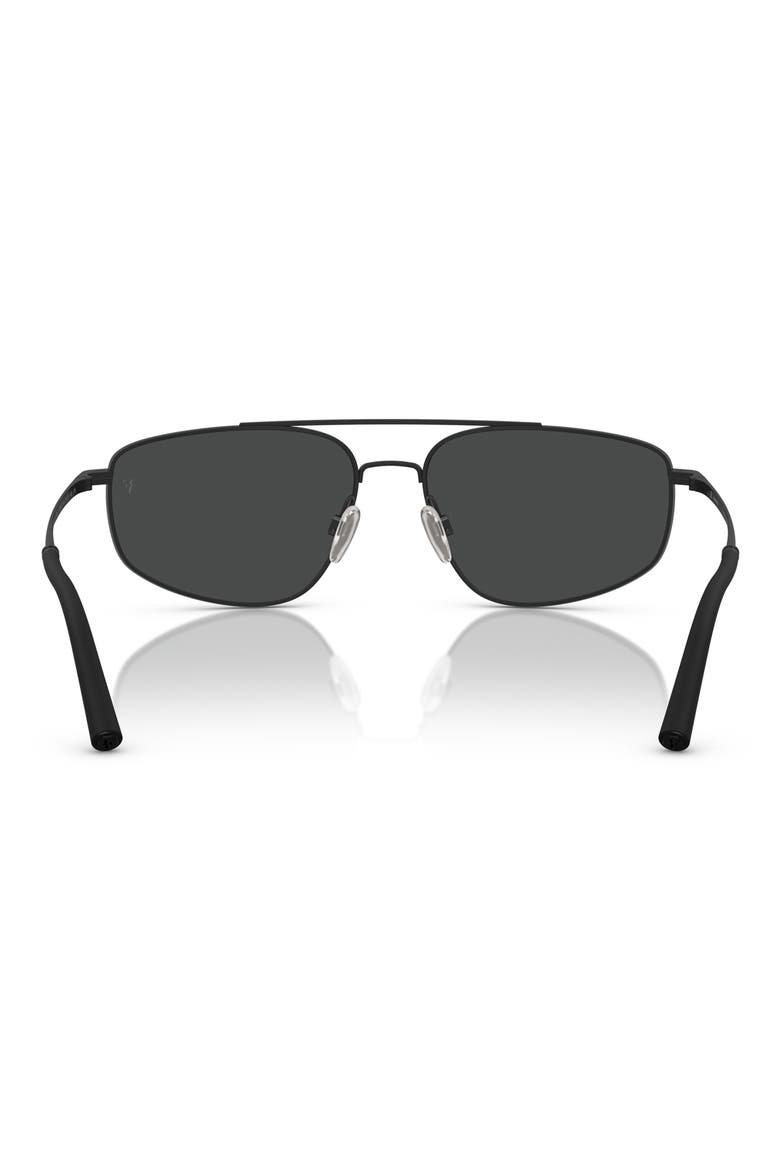 59mm Pilot Sunglasses, Alternate, color, MATTE BLACK/ DARK SLATE