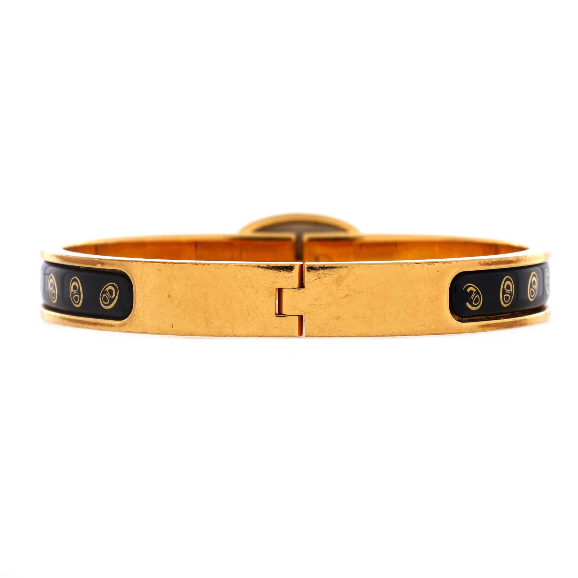 Mini Clic Chaine d'Ancre Bracelet Metal and Printed Enamel, Alternate, color, Brown