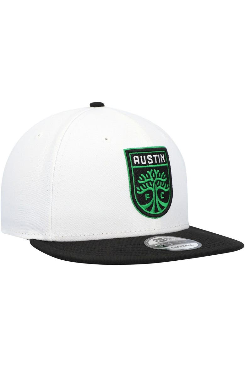 Men's New Era White/Black Austin FC Two-Tone 9FIFTY Snapback Hat, Alternate, color, White