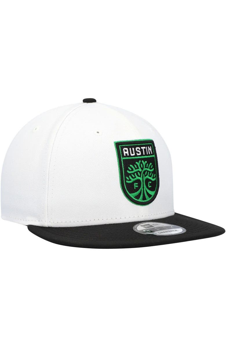 New Era Men's New Era White/Black Austin FC Two-Tone 9FIFTY Snapback Hat, Alternate, color,