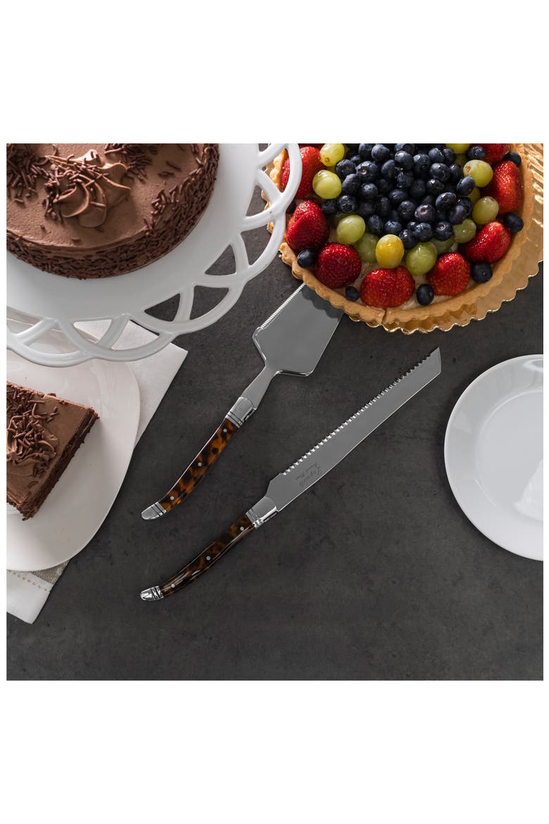 Connoisseur Laguiole Cake Knife & Server Set, Alternate, color, TORTOISE SHELL