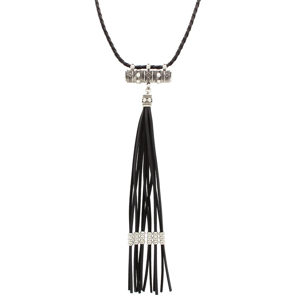 Olivia Welles Kaleen Fringe Tassel Pendant Necklace