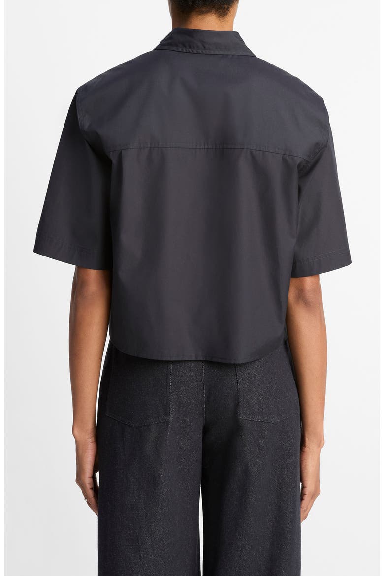 Oversize Crop Cotton Shirt, Alternate, color, 403CBL-COASTAL BLUE
