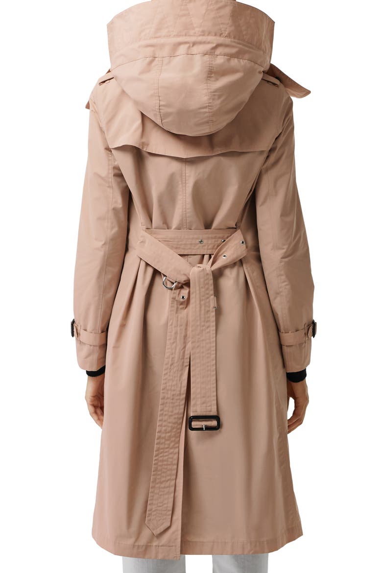 Kensington Hooded Trench Coat, Alternate, color, CHALK PINK