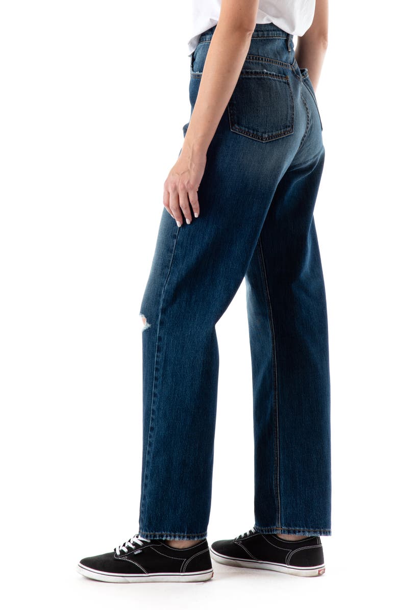 Modern American Jackson Ripped High Waist Straight Leg Jeans, Alternate, color, 