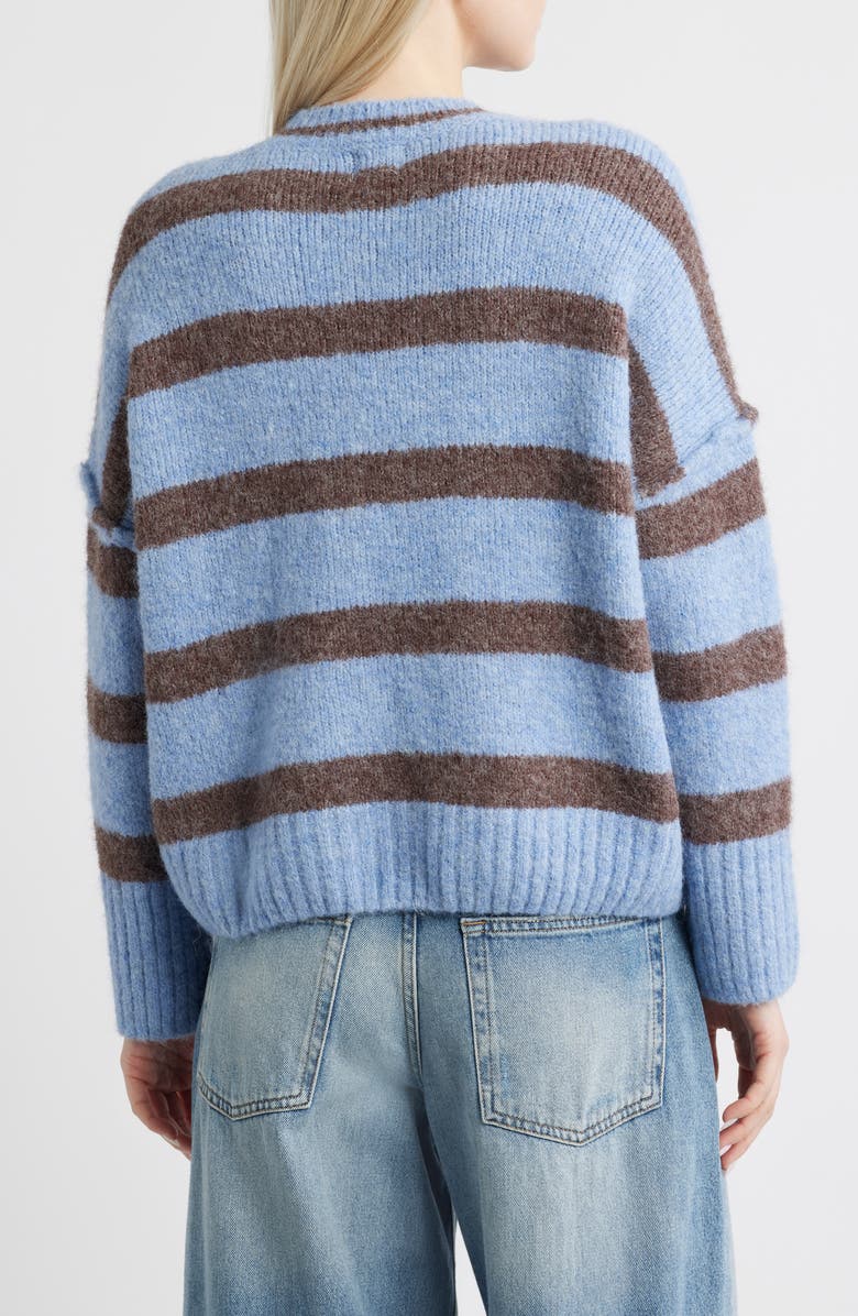 BDG Urban Outfitters Oslo Stripe Crewneck Sweater, Alternate, color, Blue Stripe