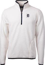 Cutter & Buck Men's Cutter & Buck White/Navy Detroit Tigers Cascade Eco Sherpa Fleece Quarter-Zip Pullover Jacket