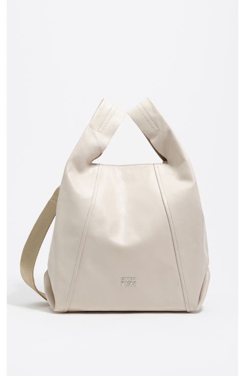 Medium Leather Paper Bag