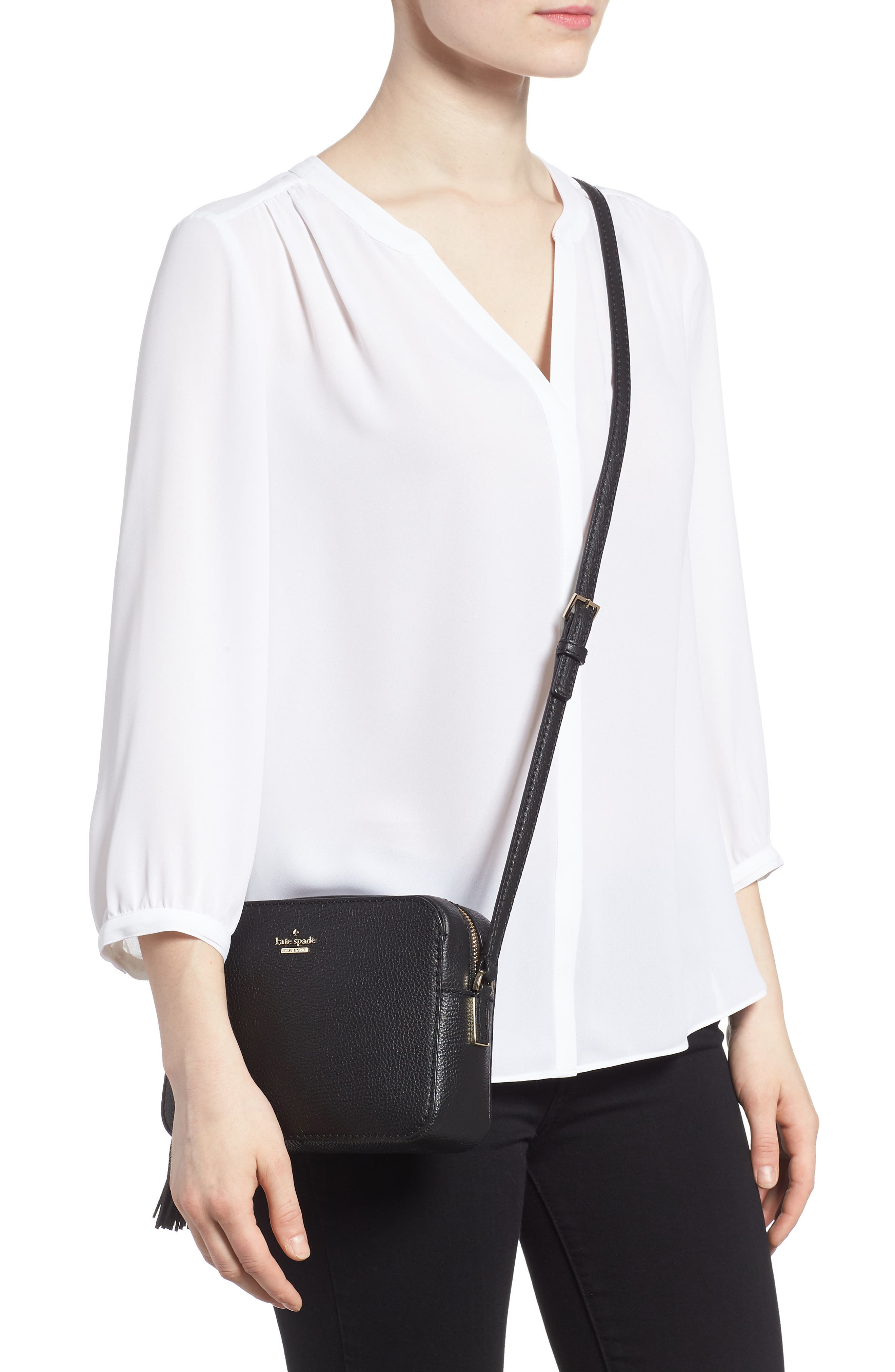 Kate Spade New York kingston drive – arla leather crossbody bag, Alternate, color, 