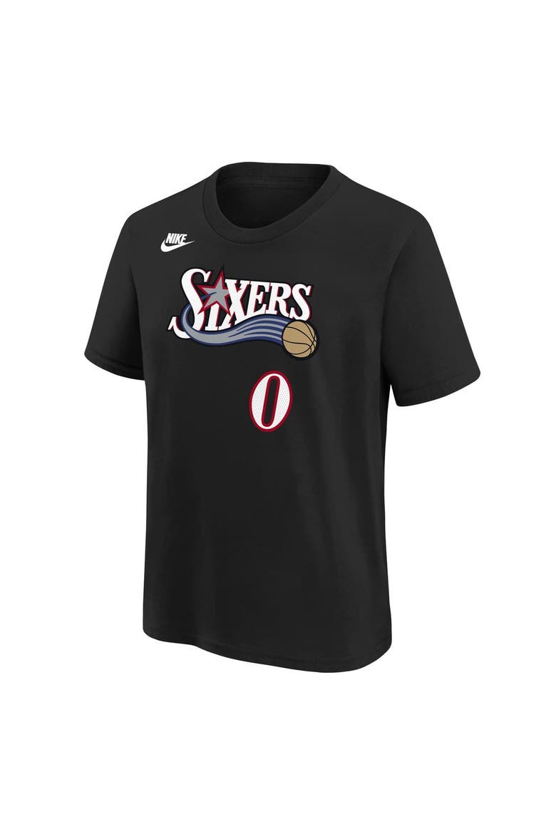Youth Nike Tyrese Maxey Black Philadelphia 76ers Name & Number T-Shirt - Classic Edition, Alternate, color, Black