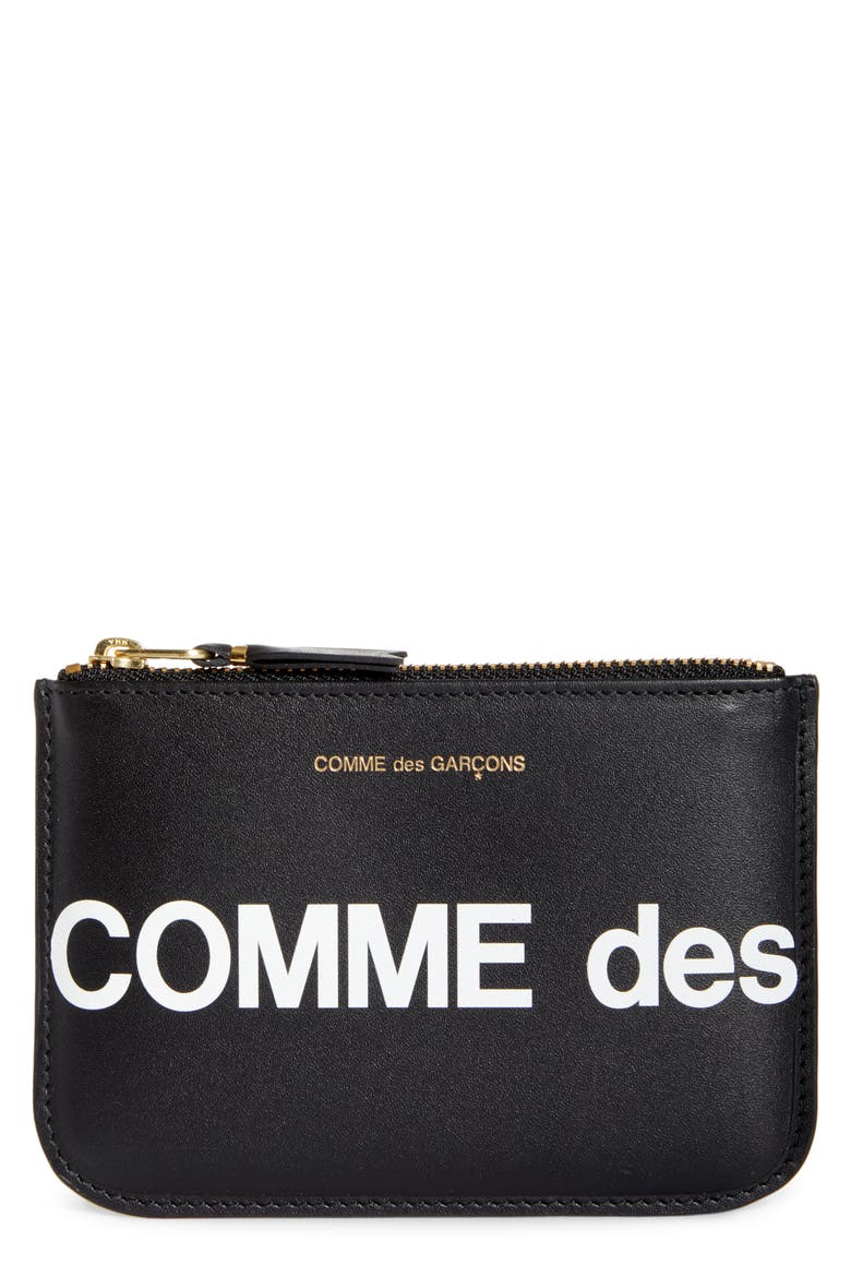 Huge Logo Small Zip Pouch, Main, color, BLACK