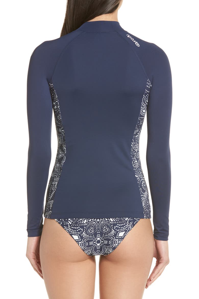 Nighthawk Front Zip Rashguard, Alternate, color, NAVY