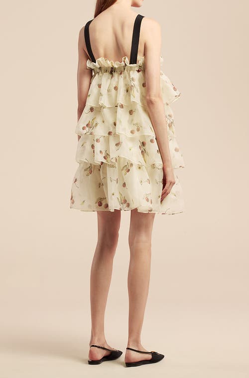 REBECCA TAYLOR REBECCA TAYLOR CHERRY TIERED ORGANZA DRESS 