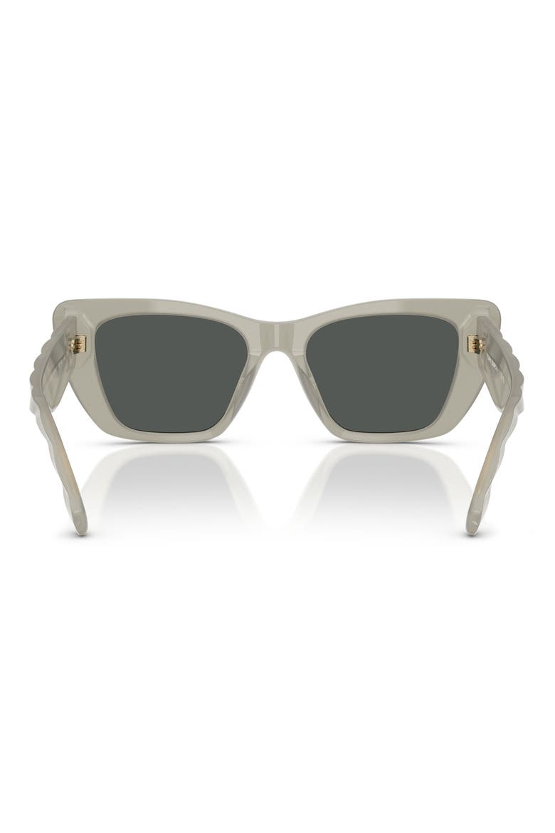 52mm Cat Eye Sunglasses, Alternate, color, MILKY GREY GREEN / DARK GREY