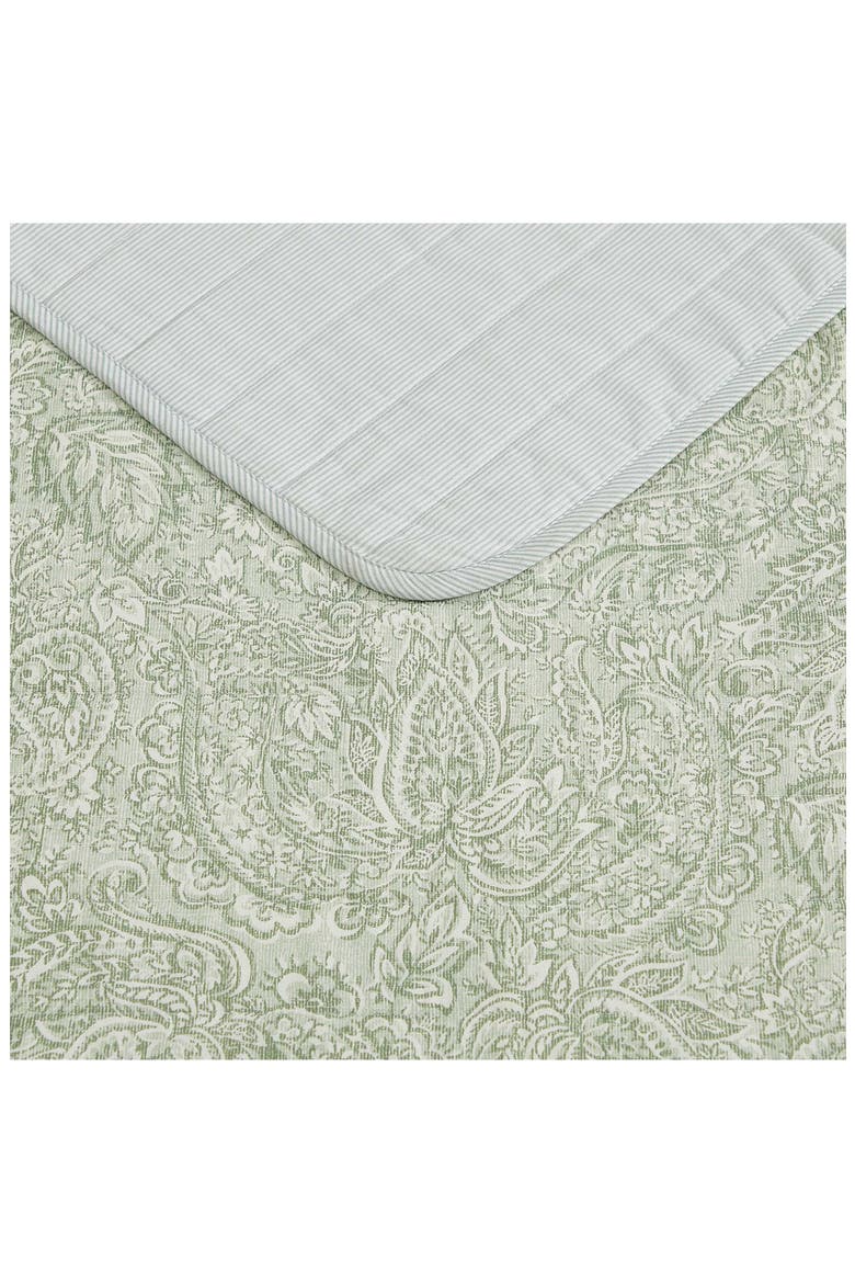 Caicos Isle Cotton Quilt & Sham Set, Alternate, color, GREEN