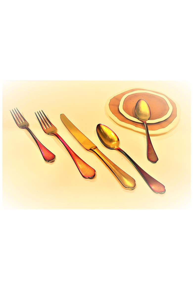 Dolce Vita Pewter 5-Piece Place Setting, Alternate, color, IRIDESCENT