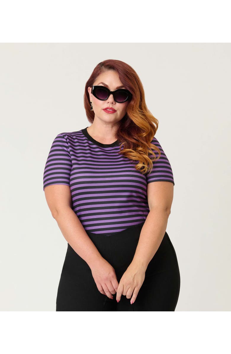 Unique Vintage Plus Size Back To Basics Top, Alternate, color, Purple