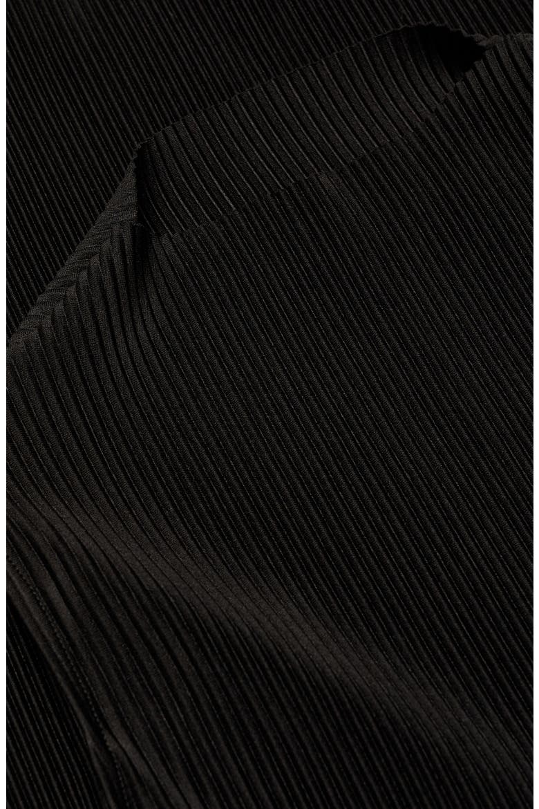 Funnel Neck Ribbed Midi Sweater Dress, Alternate, color, BLACK