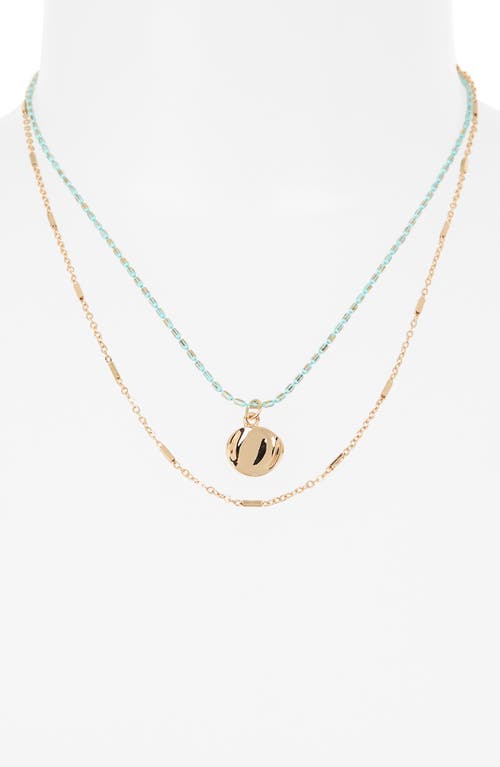 Nordstrom Rack Epoxy Disc Pendant Layered Necklace