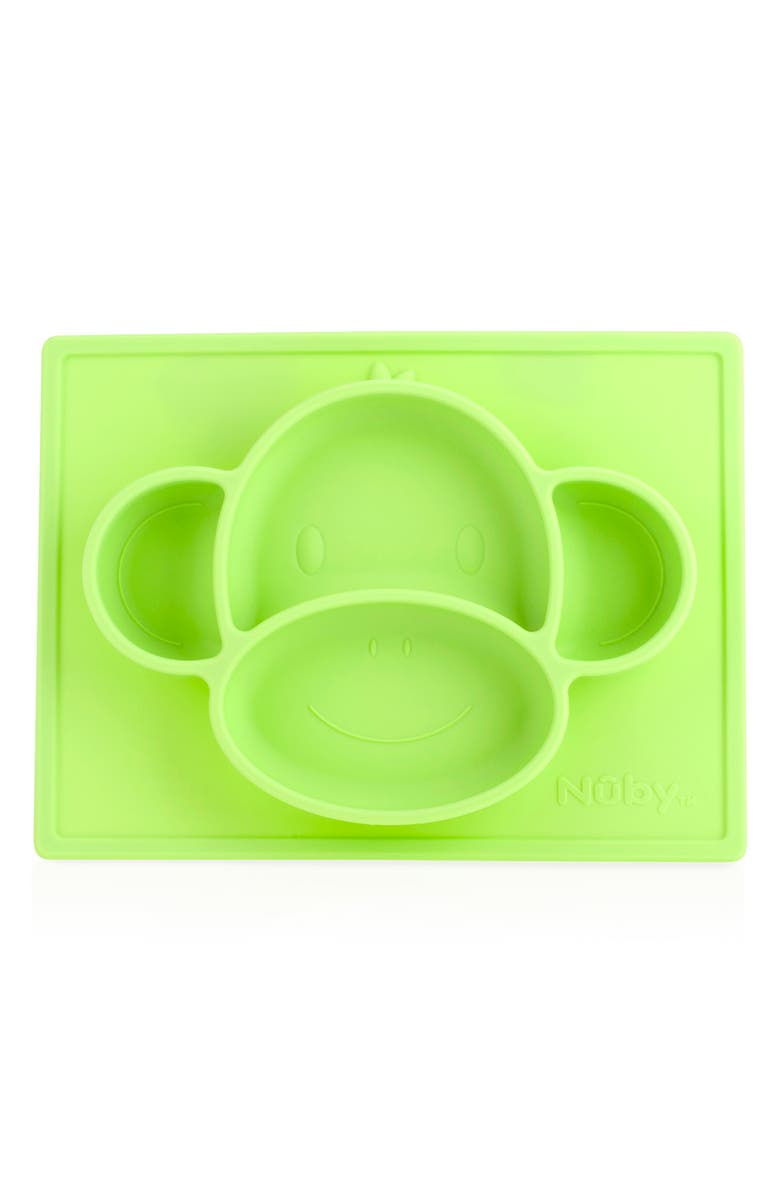 NUBY Sure Grip Silicone Placemat - Green Monkey, Main, color,