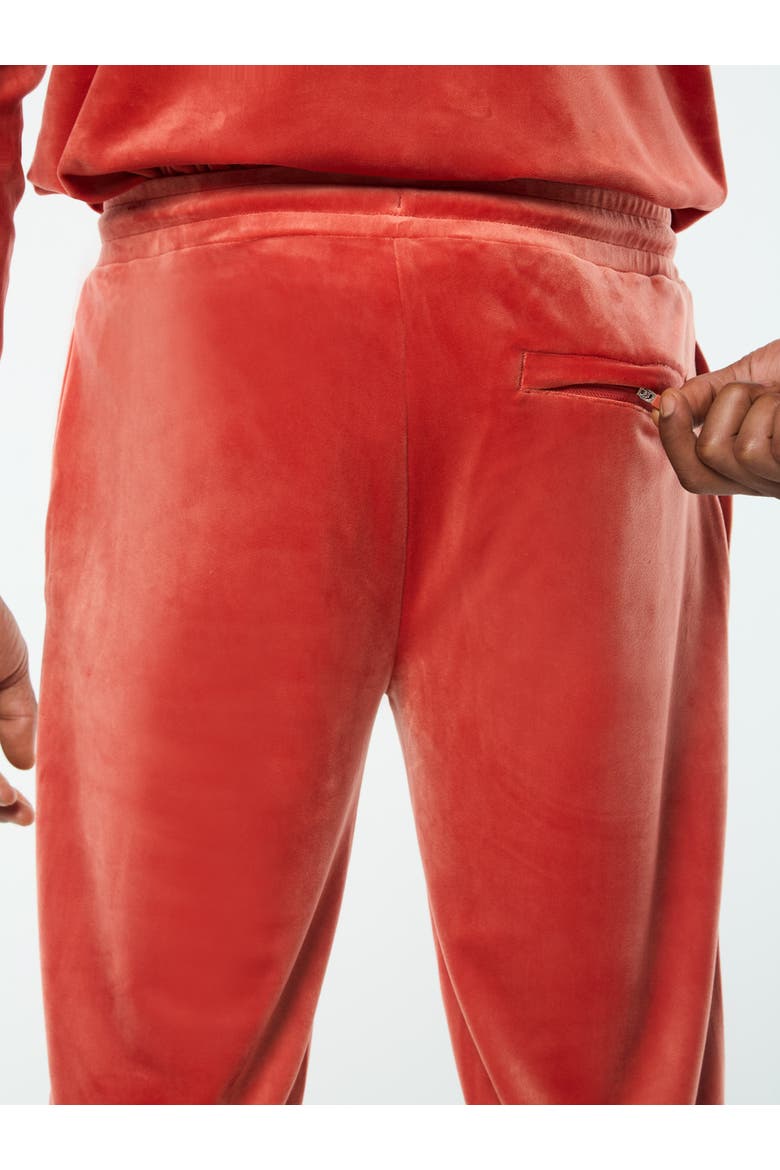 Damarindo Velour Track Pant, Alternate, color, HOT SAUCE