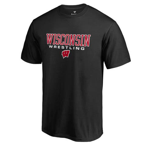 Men's Fanatics Branded Black Wisconsin Badgers True Sport Wrestling T-Shirt