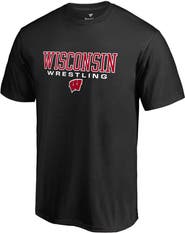 FANATICS Men's Fanatics Branded Black Wisconsin Badgers True Sport Wrestling T-Shirt