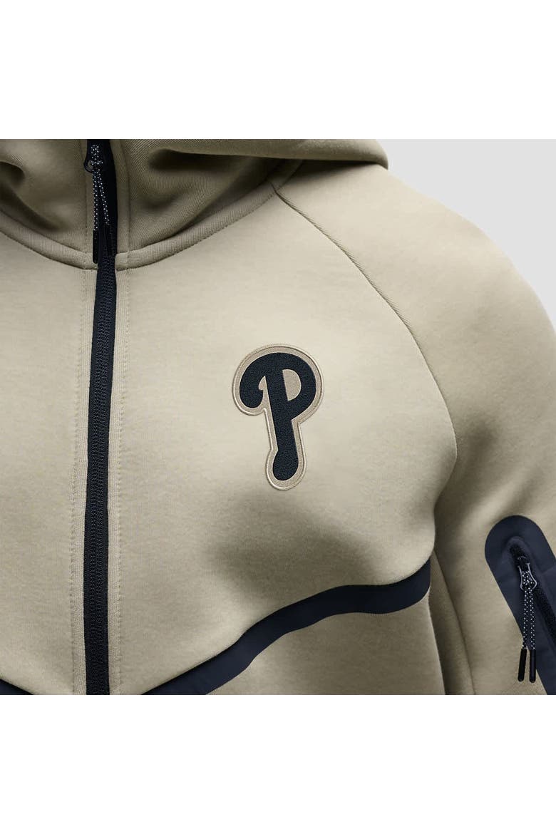 Men's Nike Tan Philadelphia Phillies Tech Fleece Raglan Full-Zip Windrunner Hoodie, Alternate, color, Tan