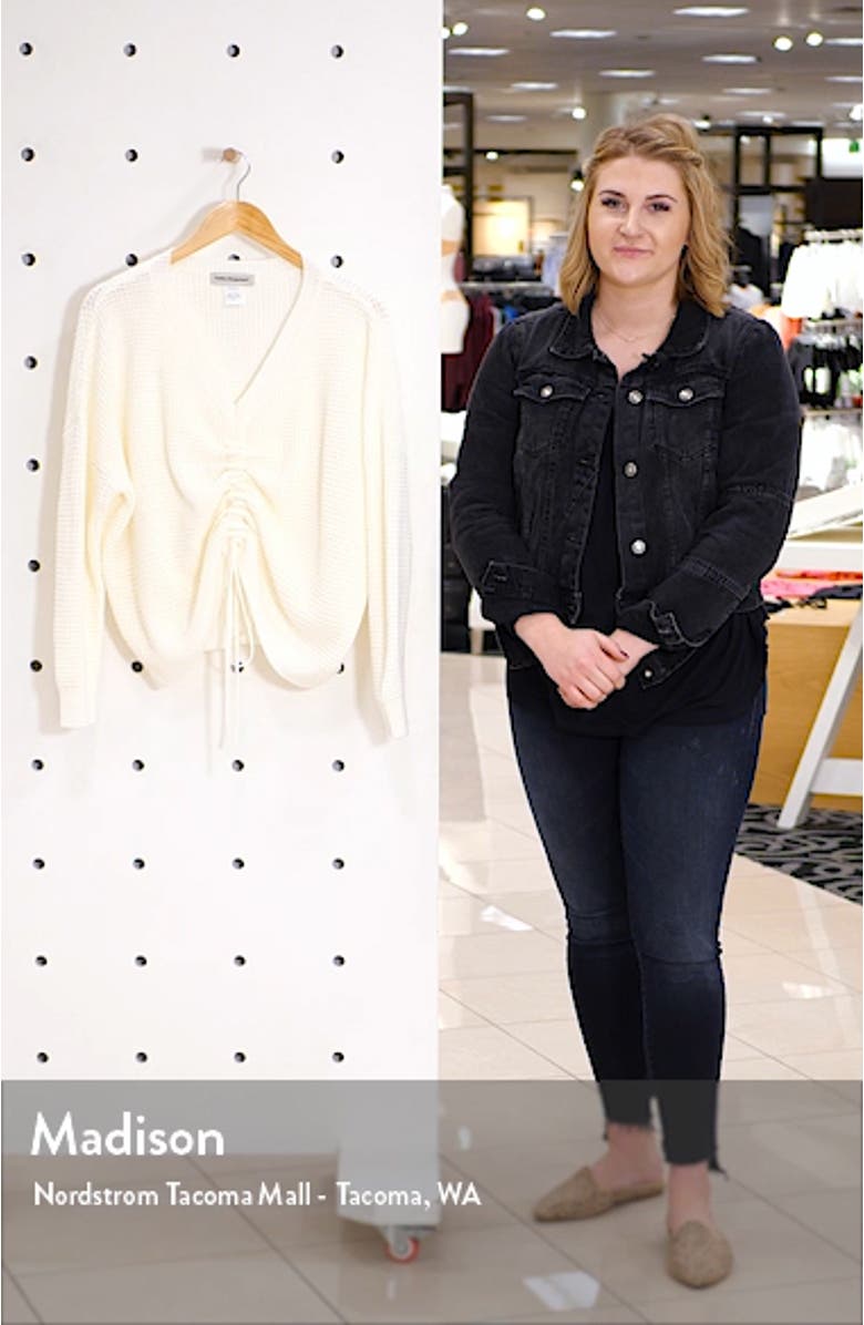 Oversize Ruched Drawstring Sweater, sales video thumbnail