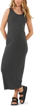 Ripe Maternity Rib Maxi Nursing Dress