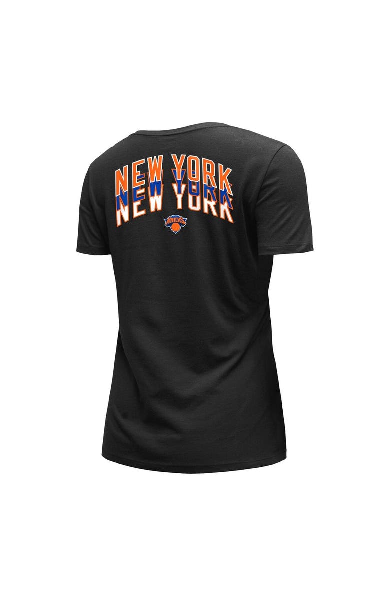 New Era Women's New Era Black New York Knicks 2022/23 City Edition V-Neck T-Shirt, Alternate, color, 