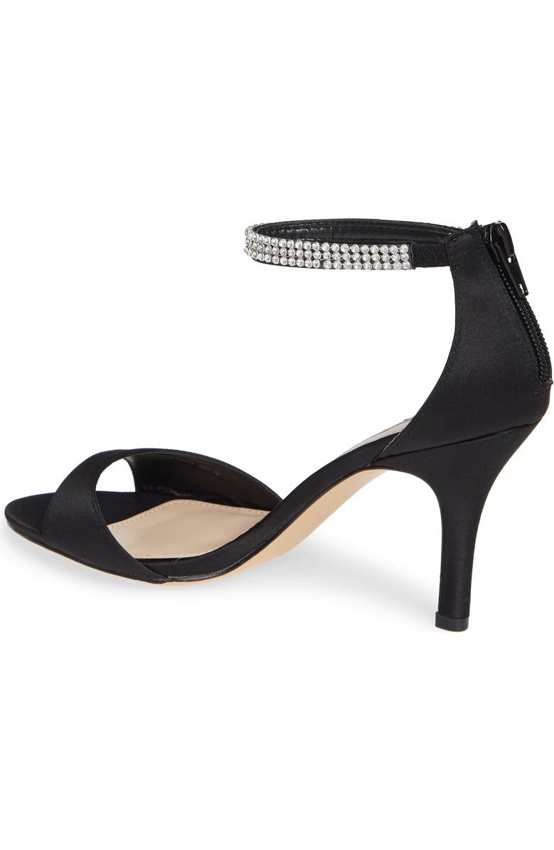 Nina Volanda Ankle Strap Sandal, Alternate, color, Black Satin