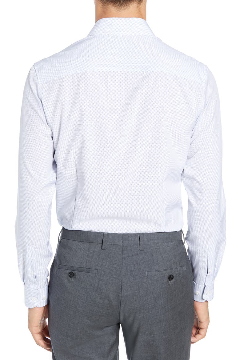 Slim Fit Performance Stretch Dot Dress Shirt, Alternate, color, LIGHT BLUE