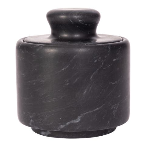 Artifacts Trading Company Marble Salt Cellar with Lid