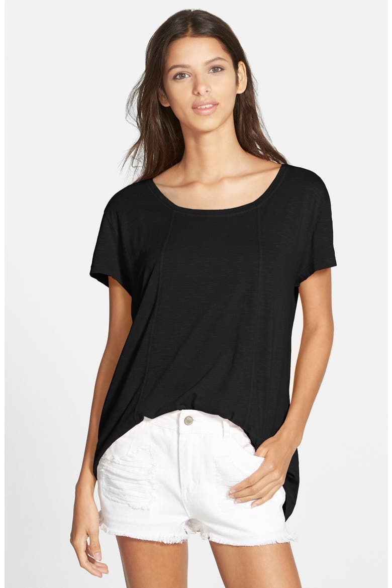 Slub Swing Tee, Main, color, BLACK PEAT