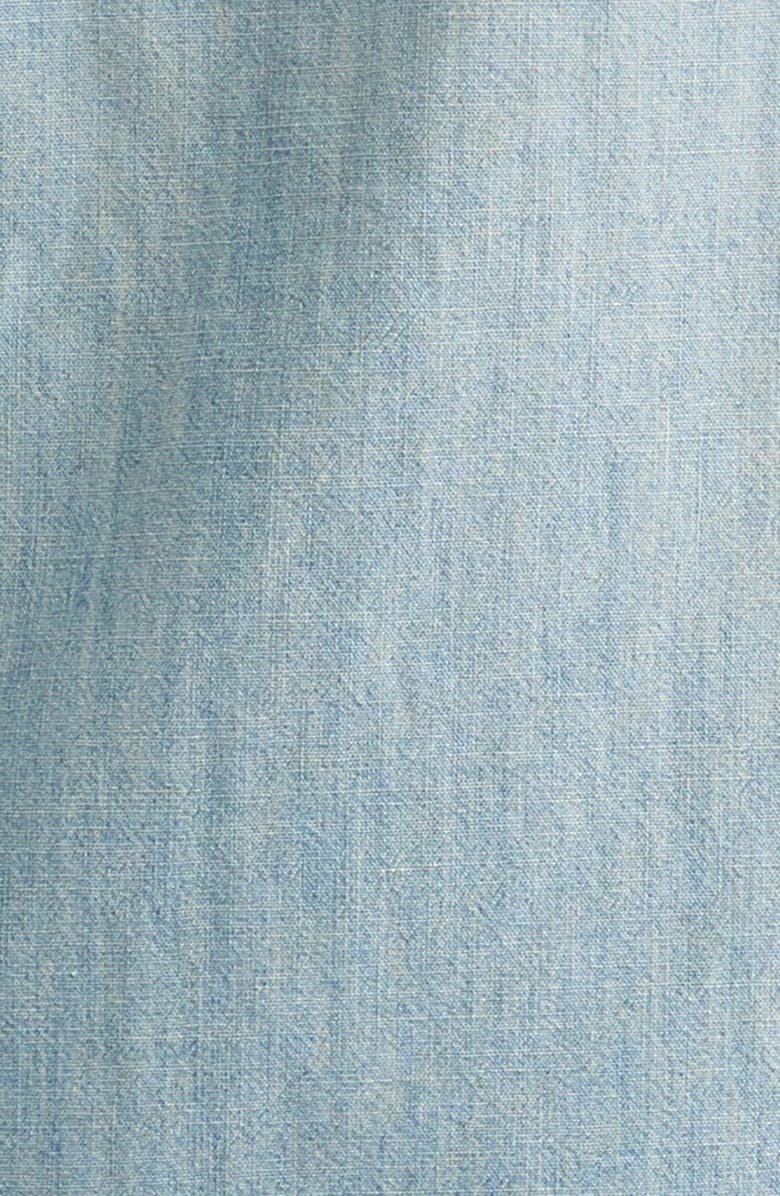 Double RL Buffalo Slim Fit Pearl Snap Denim Western Shirt, Alternate, color,