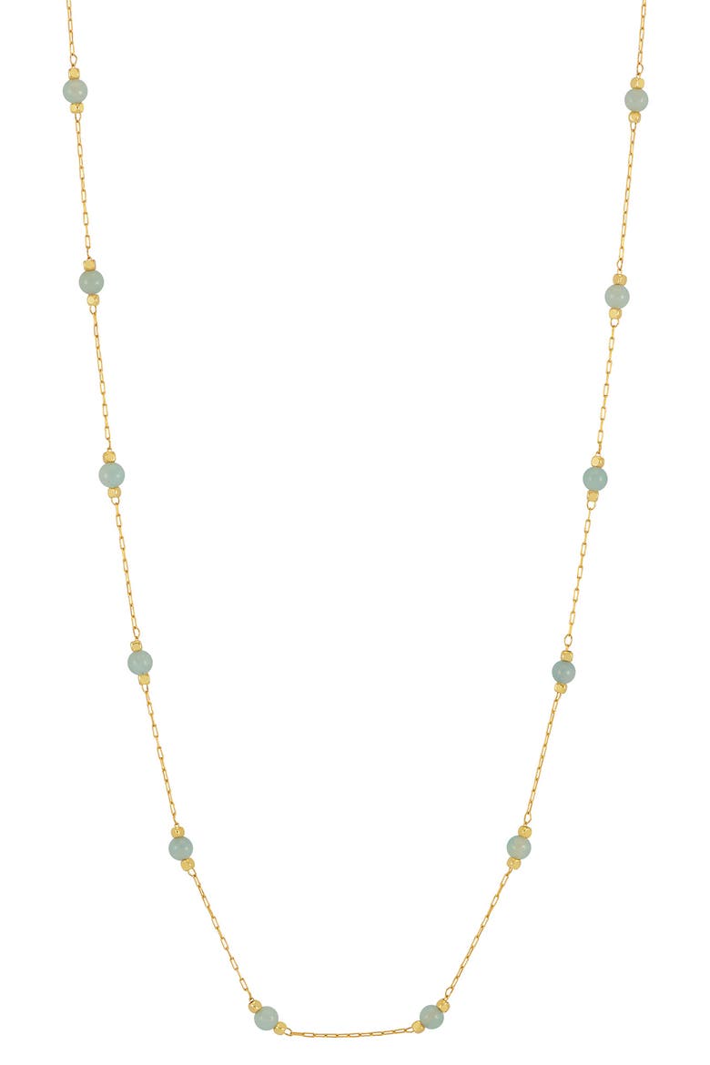 Amazonite Paperclip Link Necklace, Main, color, GOLD