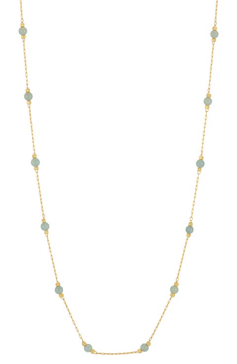 Amazonite Paperclip Link Necklace